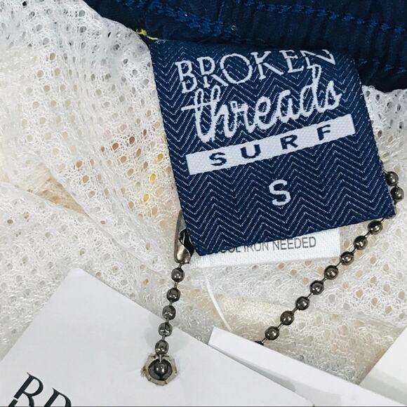 Broken Threads Mixed Drinks Swim Trunks, Yellow - Picture 4 of 6